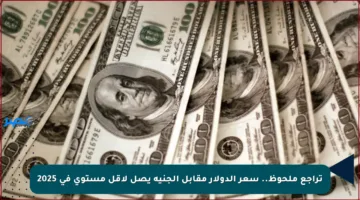 تراجع ملحوظ.. سعر الدولار مقابل الجنيه يصل لأقل مستوى في 2025